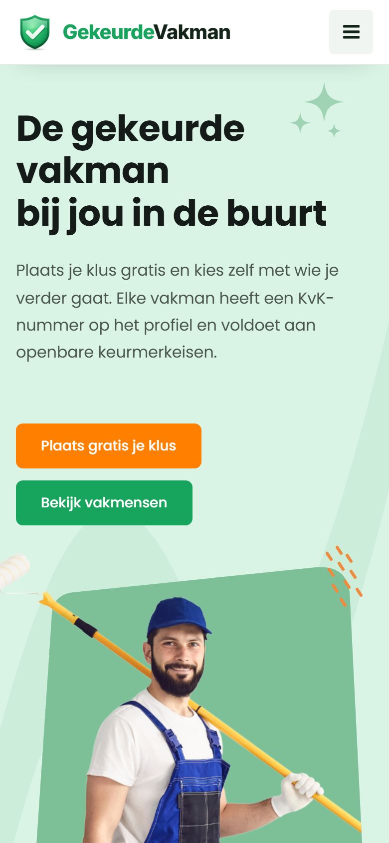 GekeurdeVakman op een telefoon