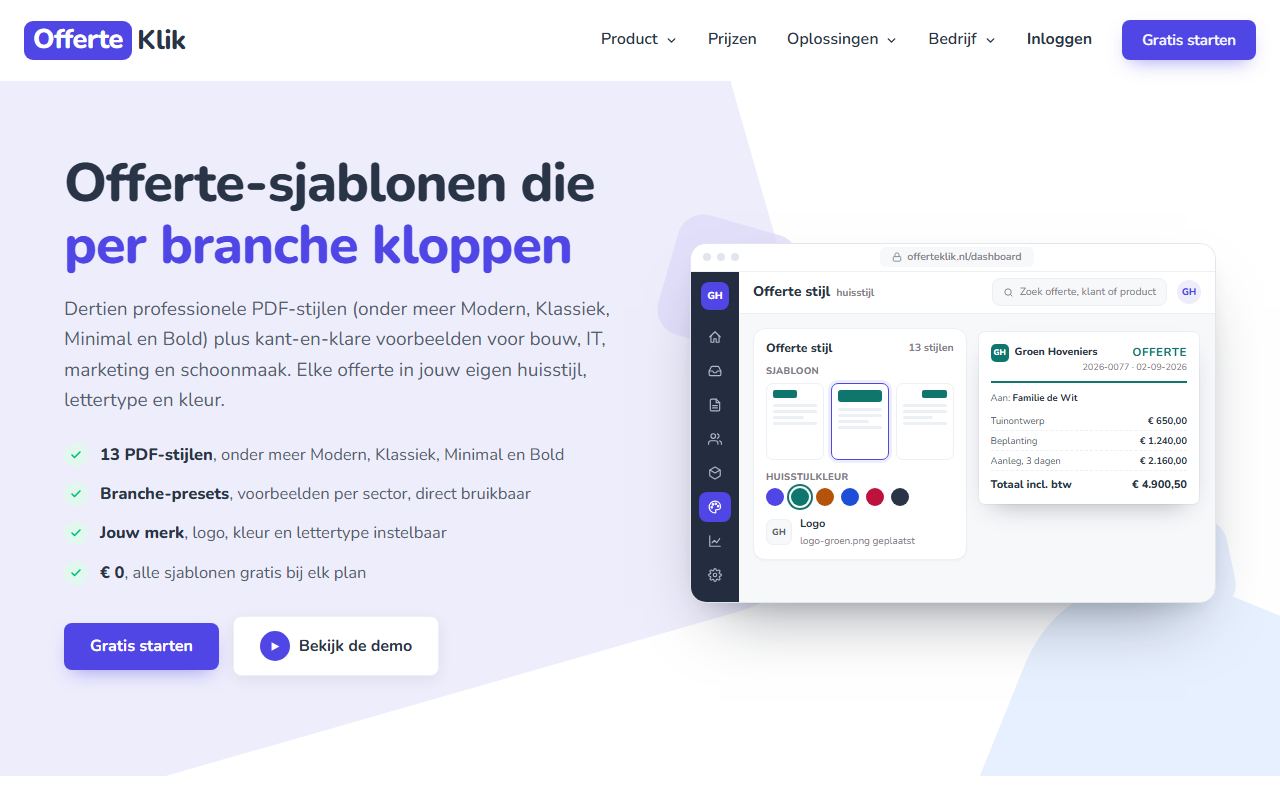 offerteklik.nl/offerte-sjablonen/